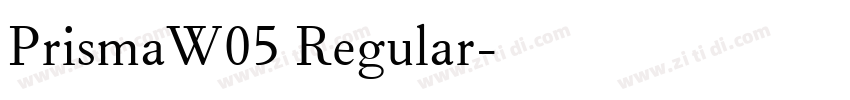PrismaW05 Regular字体转换